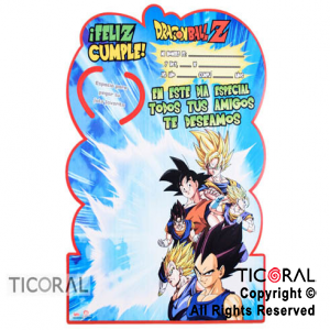 DRAGON BALL AFICHE RECORDATORIO x 1